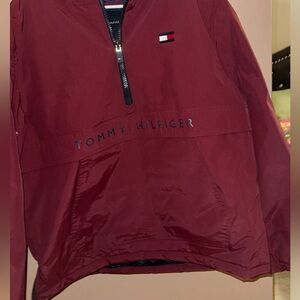 Tommy Hilfiger burgundy windbreaker jacket